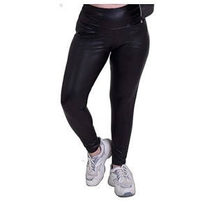 Keepfit Womens Black Faux Leather high Waisted