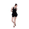 Keepfit Women's Racerback Padded Swimsuit Frock Style top and Boyshorts |Swimming Suit for Women