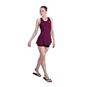 Keepfit Women's Racerback Padded Swimsuit Frock Style top and Boyshorts |Swimming Suit for Women