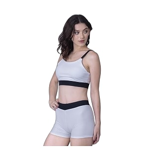 Keepfit Womens Ribbed Contrast Border 2 Piece