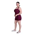 Keepfit Women One Piece Sleeveless Halter Neck Ruched Swim Legsuit |Swimming Suit for Women