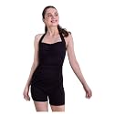 Keepfit Women One Piece Sleeveless Halter Neck Ruched Swim Legsuit |Swimming Suit for Women