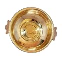 Keepmesell Brass Ethnic Design Decorative Flower Urli Traditional Bowl Showpiece - Gold (Small)