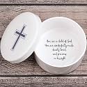 Keepsake First Communion for Girls Boys, Baptism Precious Moments, Jewelry Ceramic Box Plays Child of God, Godchild Birthday Kids Child, Godparent Christmas Gift, Christening Gift and Baby Shower