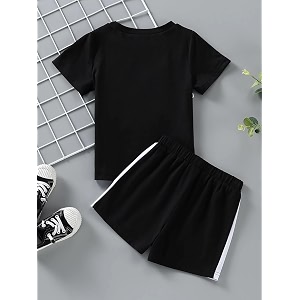 KEESOR Round Neck T-Shirt with Shorts