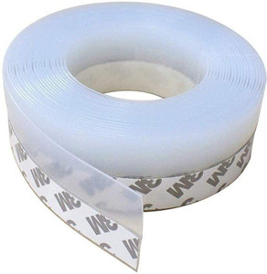 keetoz 45 mm silicone seal strip adhesive for doors and windows gaps of anti-collision 3 m double-sided tape clear pack of 1