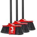 KeFanta 3 Pcs Indoor/Outdoor Brooms, House Broom with 51" Long Handle