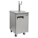 Kegco HBK1XS-2 Two Faucet Commercial Kegerator Keg Beer Dispenser - Stainless Steel