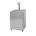 Kegco Kegerator 24" Wide Dual Tap Stainless Steel Commercial Beer Dispenser HK38SSC-L-2