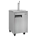 Kegco 3PXCK-1S-K 24" Single‑Tap Commercial Stainless Steel Kegerator – 5‑Gallon & Slim Keg Compatible, Digital Temp Control