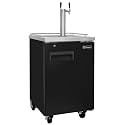 Kegco XCK-1B-2 24" Dual-Tap Commercial Kegerator – Stainless Steel Draft Beer Dispenser, Holds Full or Slim Kegs