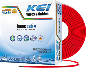 kei homecab 9997 pure copper conductor fr pvc insulated 075 sqmm red 90 m wire red