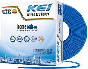 kei homecab 9997 pure copper conductor fr pvc insulated 075 sqmm blue 90 m wire blue