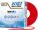 KEI Homecab 99.97% Pure Copper Conductor FR PVC Insulated 0.75 sq/mm Red 90 m Wire (Red)