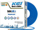 KEI homecab, 99.97% Pure Copper Conductor FR PVC Insulated 0.75 sq/mm Blue 180 m Wire (Blue)