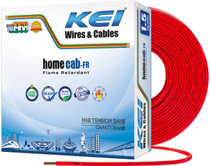 kei homecab 9997 pure copper conductor fr pvc insulated 15 sqmm red 90 m wire red
