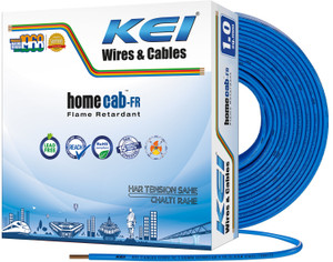 kei homecab 9997 pure copper conductor fr pvc insulated 1 sqmm blue 90 m wire blue