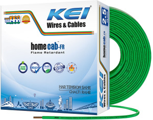 kei homecab 9997 pure copper conductor fr pvc insulated 25 sqmm green 90 m wire green