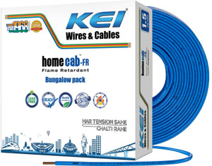kei homecab 9997 pure copper conductor fr pvc insulated 15 sqmm blue 180 m wire blue