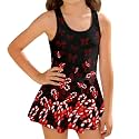KEIAHUAN Gymnastics Leotards for Girls Sleeveless Bodysuit Dance Leotards Performance Costume
