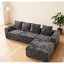 KEIKI Cloud Modular Sectional Sofa with L Shape Chaise, Right Facing Chaise Layout for Apartment Comfort