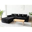 KEIKI Cloud Modular Sectional Sofa with L Shape Chaise, Left Facing Lounge Configuration for Living Space