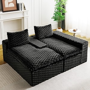 KEIKI 96 inch L-Shape Modular Boneless Couch