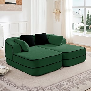 KEIKI Modular Boneless Sectional Teddy Sofa Couch