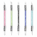 Keli 5 Pcs Dual Head Silicone Nail Art Sculpting Tool Set, Professional 3D Nail Design Pen for UV, Poly Gel & Acrylic, Nail Carving Shaping Brush, Manicure DIY Tools for Salon & Home Use