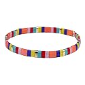 KELITCH Colorful Stackable Stretch Bracelets Tila Bead Bracelets Women Friendship Bracelets Bohemian Jewelry