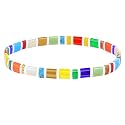 KELITCH Colorful Stackable Stretch Bracelets Tila Bead Bracelets Women Friendship Bracelets Bohemian Jewelry