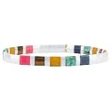 KELITCH Colorful Stackable Stretch Bracelets Tila Bead Bracelets Women Friendship Bracelets Bohemian Jewelry
