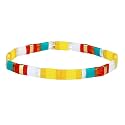 KELITCH Colorful Stackable Stretch Bracelets Tila Bead Bracelets Women Friendship Bracelets Bohemian Jewelry