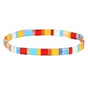 KELITCH Colorful Stackable Stretch Bracelets Tila Bead Bracelets Women Friendship Bracelets Bohemian Jewelry