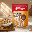 Kellogg's Muesli Nuts & Seeds Crunch | 12-In-1 Power Breakfast|No Maida Pouch (500 g)