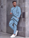 KELONBRO Geometric Print Men Track Suit
