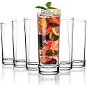 KELVEE Highball Glasses Set of 6-300 ml Heavy Base Cocktail Glasses - Tall Drinking Glasses for Water, Juice, Beer, Wine, Cocktail, Milk, Tea