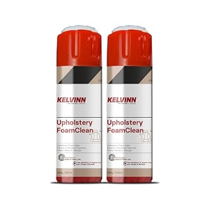 kelvinn upholstery cleaner foam spray 500ml pack of 2 sofa carpet car interior upholstery cleaner for stain removal dirt odor eliminator quick dry fabric and couch seats leather vinyl