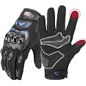 KEMIMOTO Motorcycle Gloves for Men, Touchscreen Cycling Gloves for Outdoor Sports On-Road Off-Road Mountain Motorcycle Motorcross Motorbike Dirt Bike Bicycle Racing ATV UTV