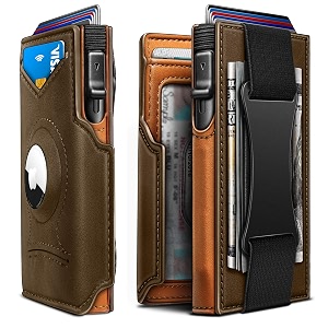 kemisant airtag wallet men giftmens slim front pocket wallet money clip standard or apple airtag use 383428340934 coffee3842 one size minimalist