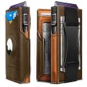KEMISANT Airtag Wallet Men Gift,Mens Slim Front Pocket Wallet Money Clip Standard or Apple Airtag Use 3.8"×2.8"×0.9", Coffee3842, one size, Minimalist
