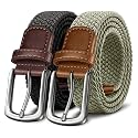 KEMISANT Men's Stretch Woven Braided Web Golf Belt 1 3/8"-Multi-Pack