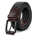 KEMISANT Men's Stretch Woven Braided Web Golf Belt 1 3/8"-Multi-Pack