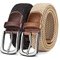 KEMISANT Men's Stretch Woven Braided Web Golf Belt 1 3/8"-Multi-Pack
