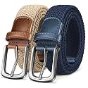 KEMISANT Men's Stretch Woven Braided Web Golf Belt 1 3/8"-Multi-Pack