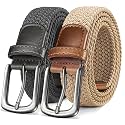 KEMISANT Men's Stretch Woven Braided Web Golf Belt 1 3/8"-Multi-Pack