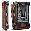 KEMISANT Men Wallet- Slim Wallet Money Clip For Gift Men in Front Pocket 12Cards-Metal Case with Magnetic Flip