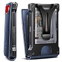 KEMISANT Men Wallet- Slim Wallet Money Clip For Gift Men in Front Pocket 12Cards-Metal Case with Magnetic Flip