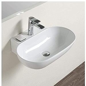 wall mounted wash basin for bathroom  wall hung large wash basinceramic table top wash basincountertop sink 224 x 16 x 51 inch orbit-7010