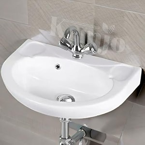 wall mounted wash basin for bathroom  wall hung wash basinsink 175 x 142 x 74 inch lux 5009